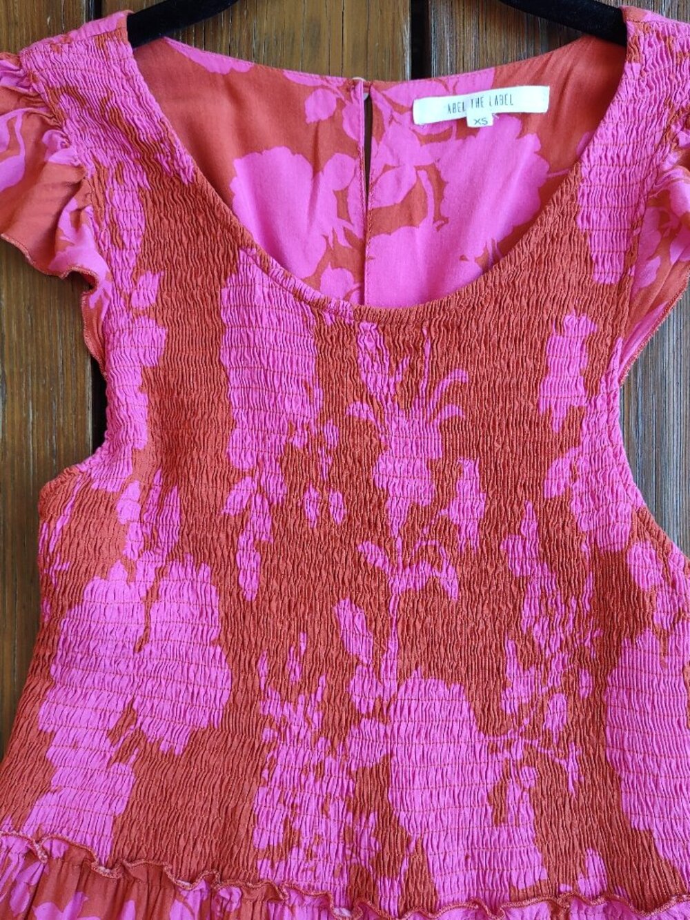 Anthropologie Abel The Label Maxi Dress Sz XSmall Angelica Tiered Ruffle Cottage - Picture 9 of 12